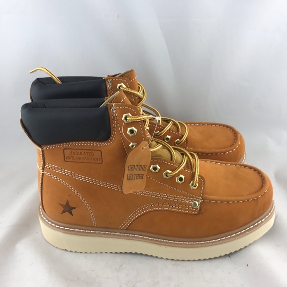 Roofing Nubuck Leather Men’s Work Boots wide width - Picture 7 of 17